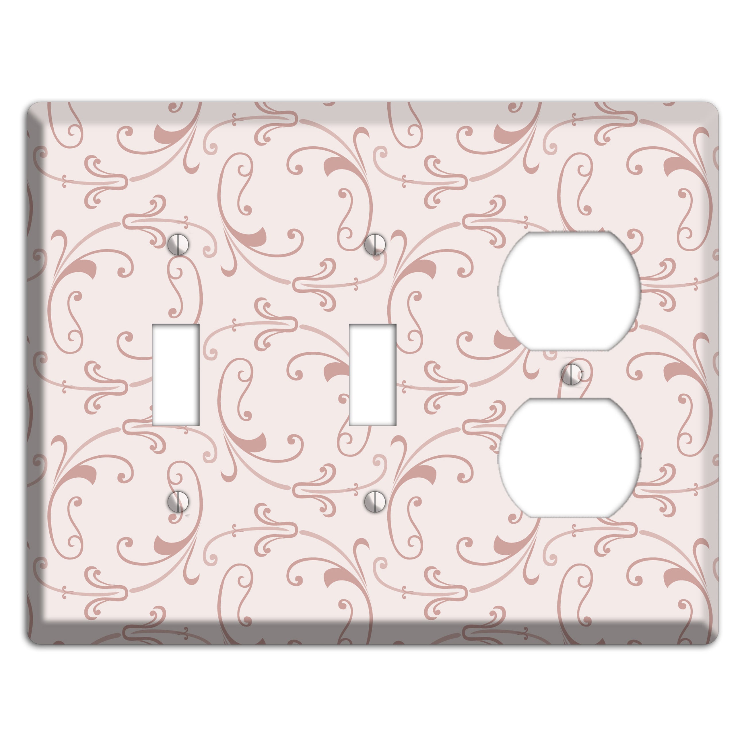 Dusty Rose Victorian Sprig 2 Toggle / Duplex Wallplate