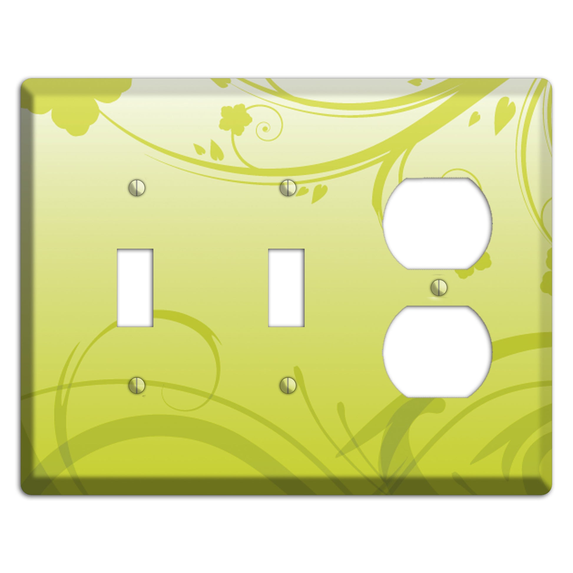Green Swirls 2 Toggle / Duplex Wallplate