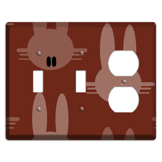 Maroon Bunny 2 Toggle / Duplex Wallplate