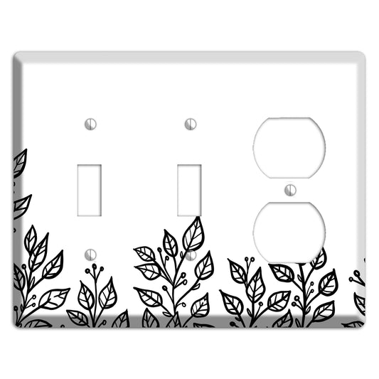 Hand-Drawn Floral 20 2 Toggle / Duplex Wallplate