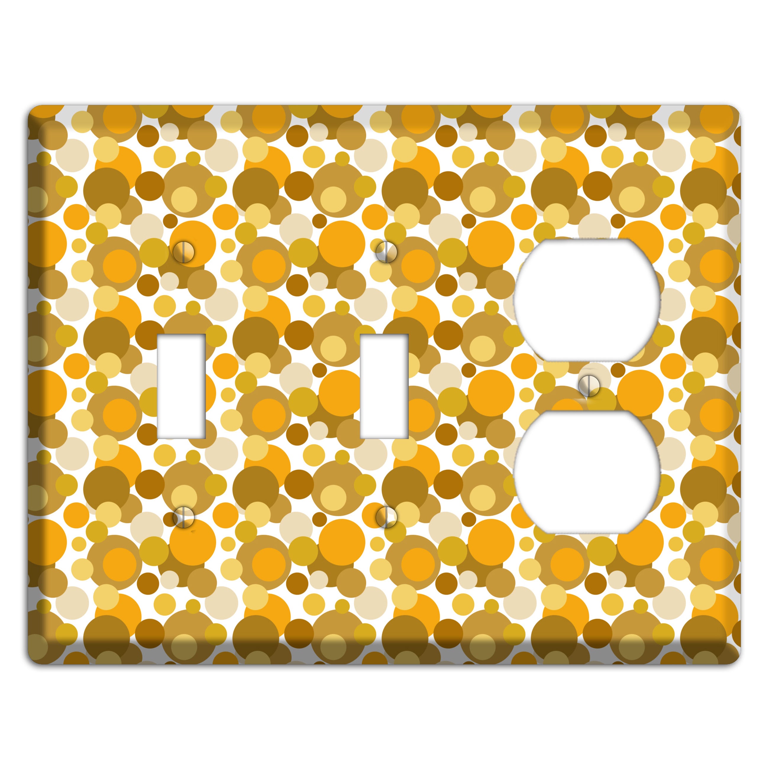 Multi Umber Bubble Dots 2 Toggle / Duplex Wallplate