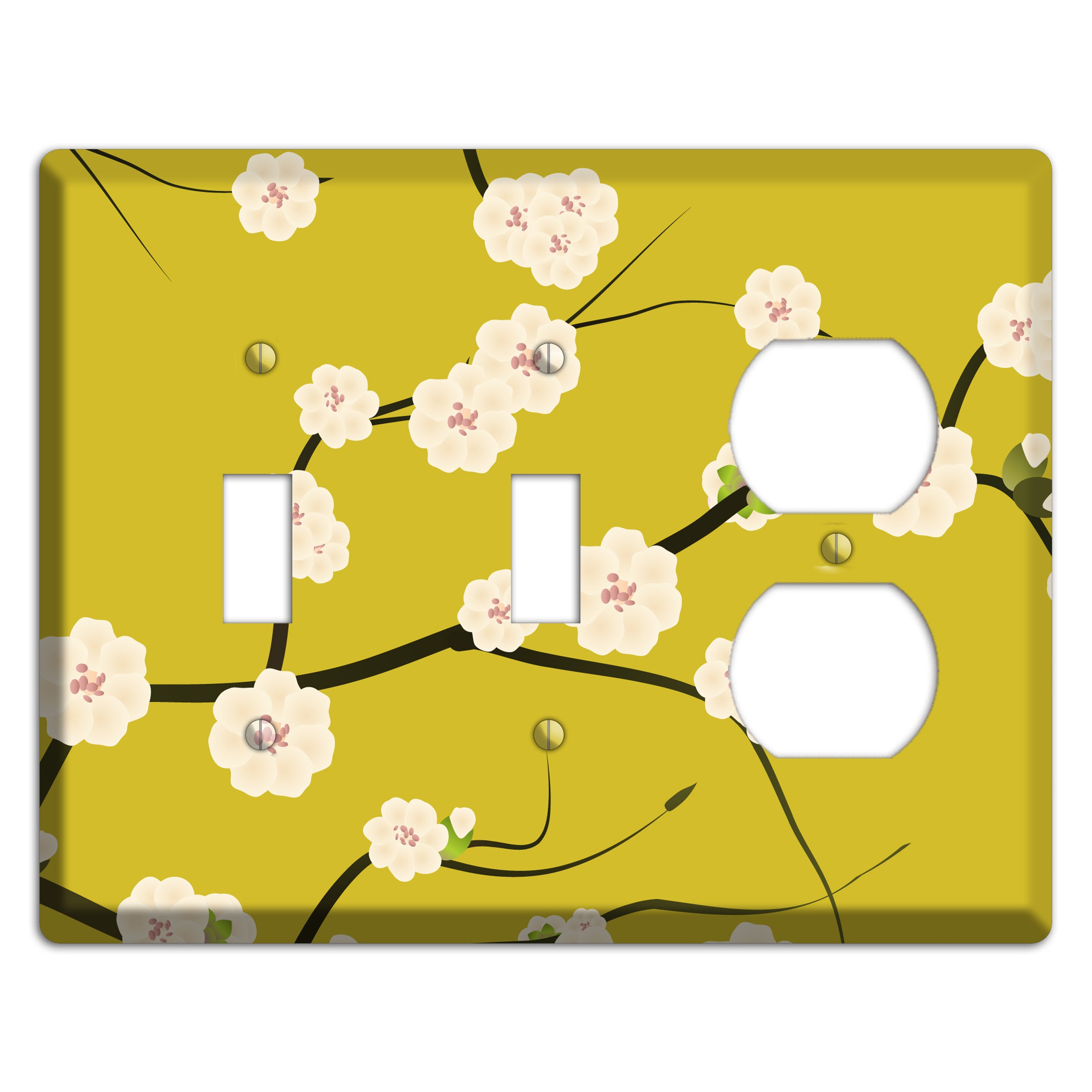 Yellow Chery Blossoms 2 Toggle / Duplex Wallplate