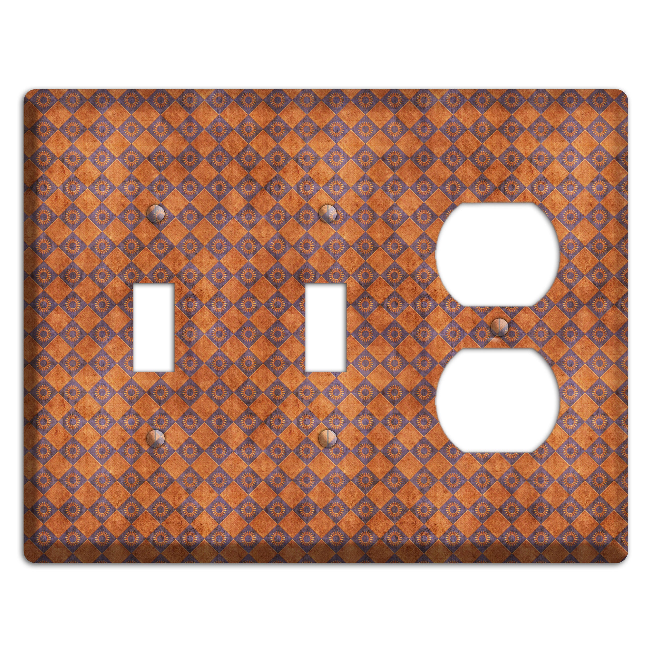 Red Diamond Circles 2 2 Toggle / Duplex Wallplate
