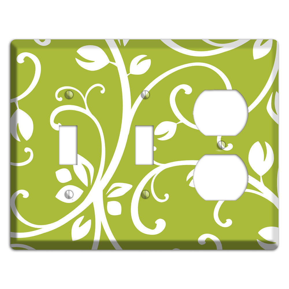 Green Bud Sprig 2 Toggle / Duplex Wallplate