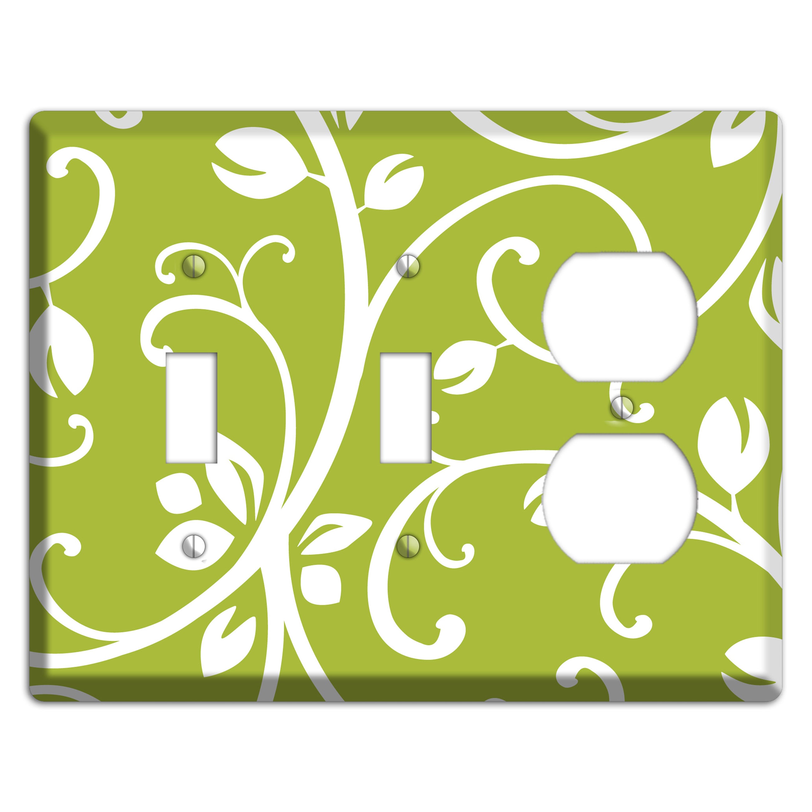 Green Bud Sprig 2 Toggle / Duplex Wallplate