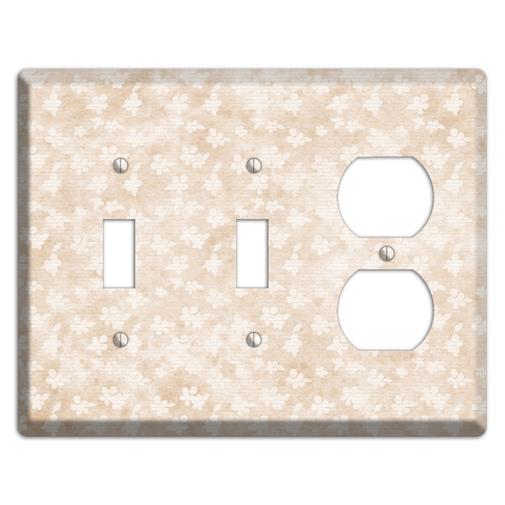 White Linen Neutral Texture 2 Toggle / Duplex Wallplate