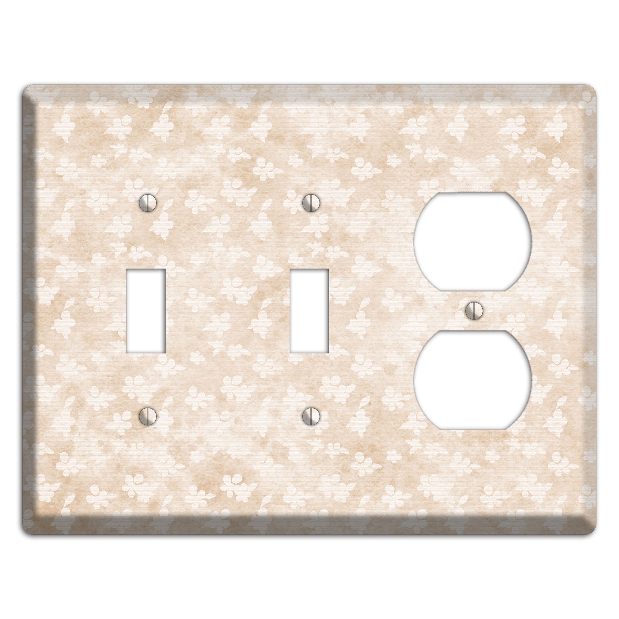 White Linen Neutral Texture 2 Toggle / Duplex Wallplate