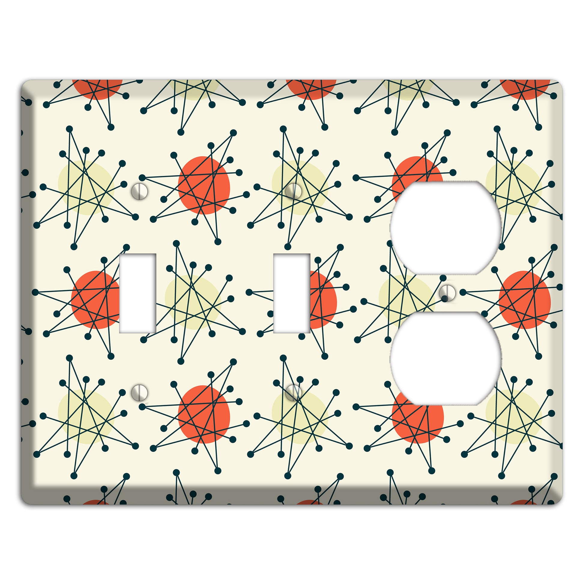 Atomic Star Burst 2 Toggle / Duplex Wallplate