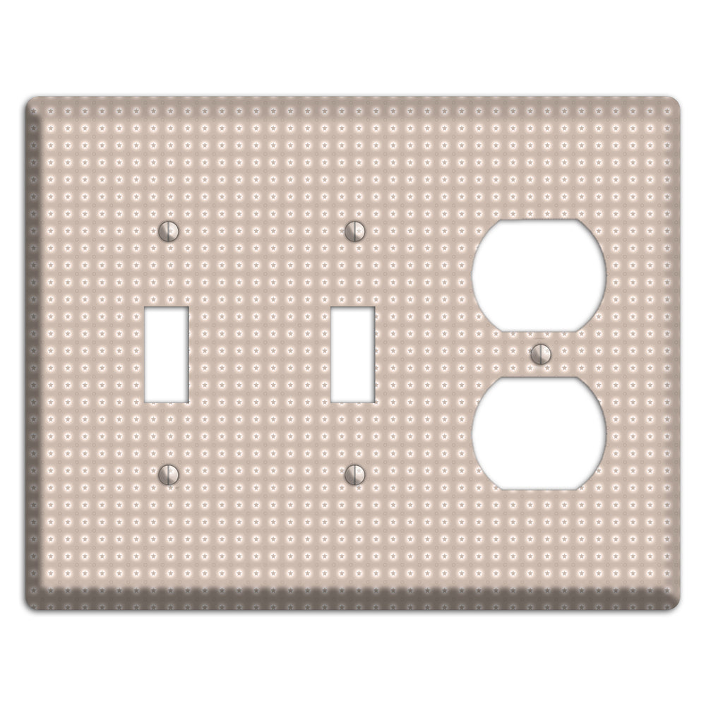 Beige with Circled Stars 2 Toggle / Duplex Wallplate