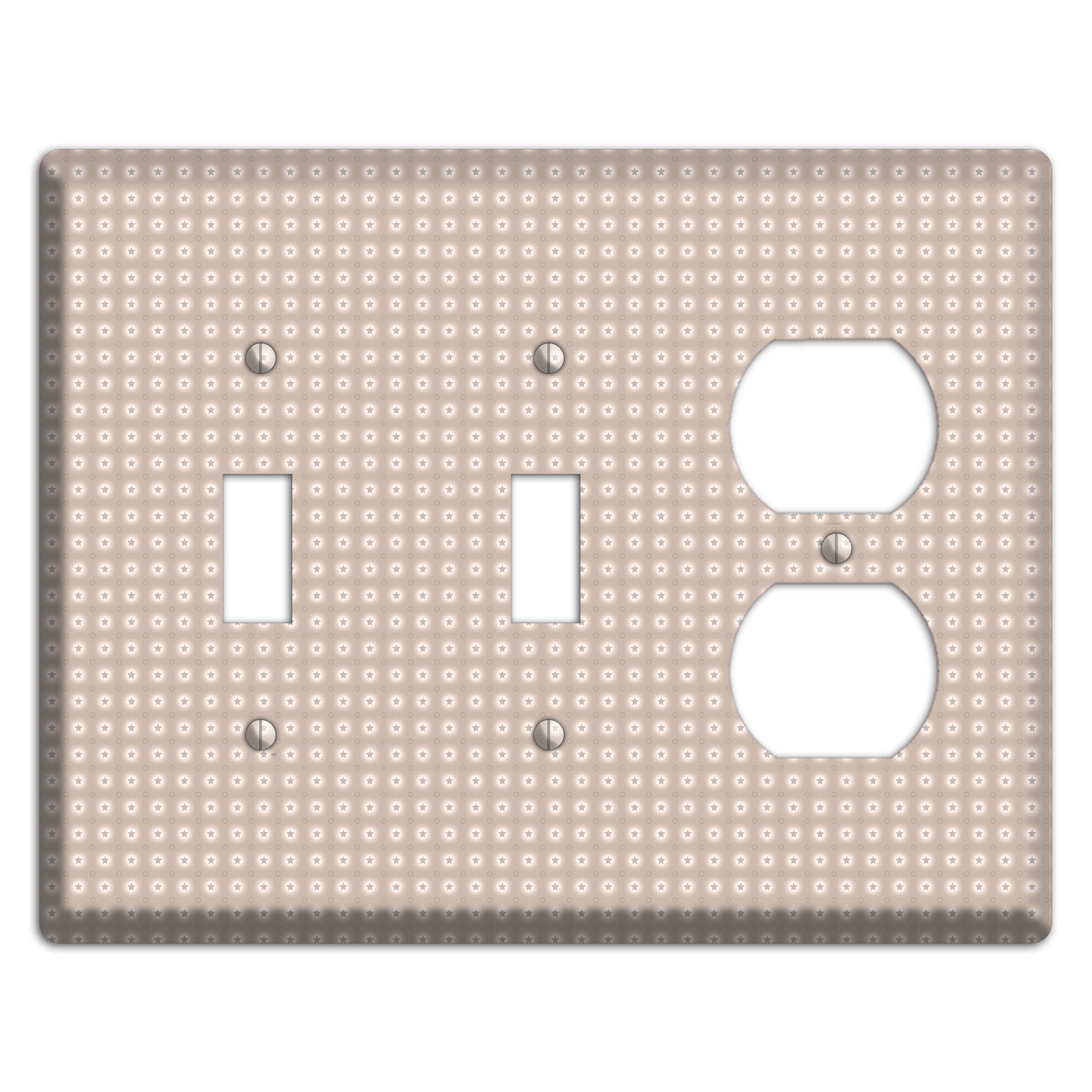 Beige with Circled Stars 2 Toggle / Duplex Wallplate