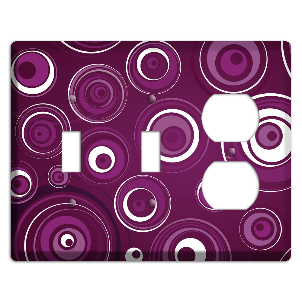 Purple Circles 2 2 Toggle / Duplex Wallplate