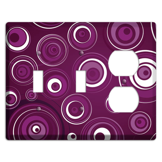Purple Circles 2 2 Toggle / Duplex Wallplate
