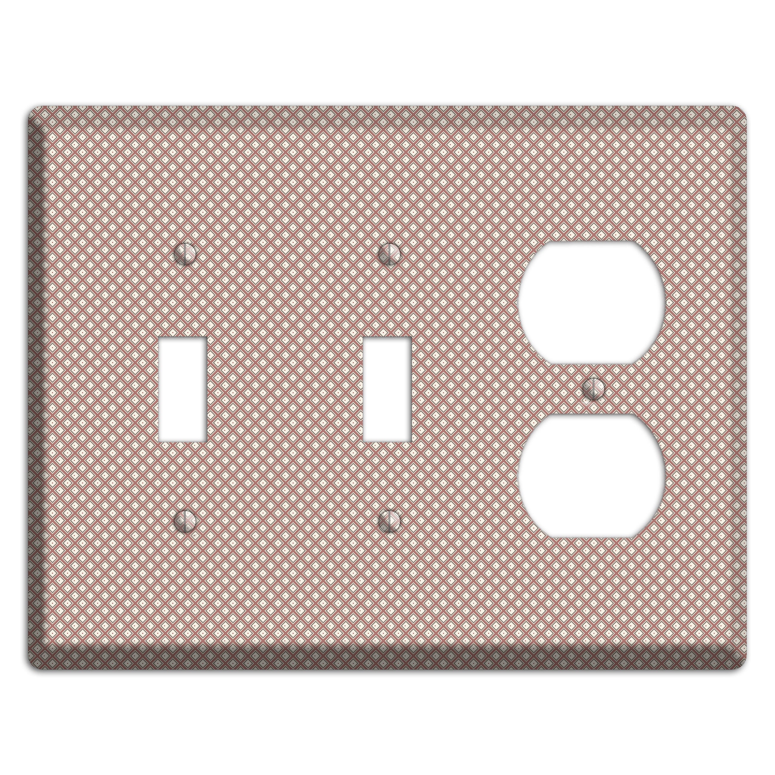 Light Brown and Beige Diamonds 2 Toggle / Duplex Wallplate