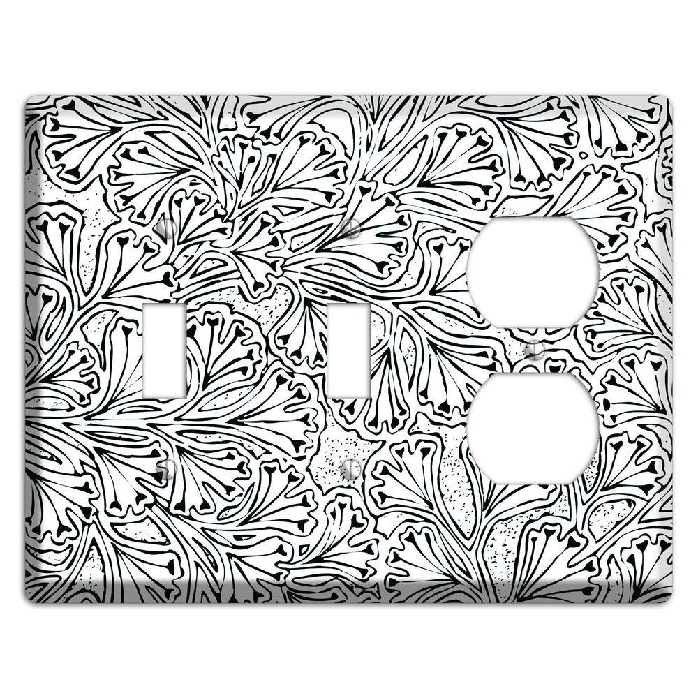 Deco Olive Interlocking Floral 2 Toggle / Duplex Wallplate