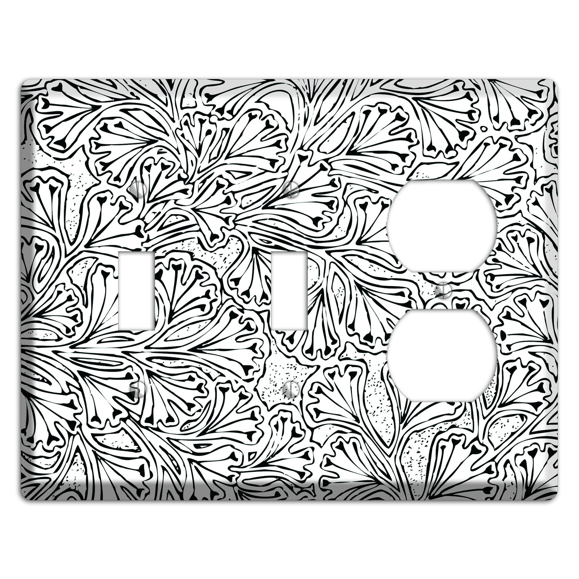 Deco Olive Interlocking Floral 2 Toggle / Duplex Wallplate