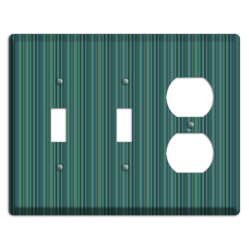 Multi Jade Vertical Stripes 2 Toggle / Duplex Wallplate