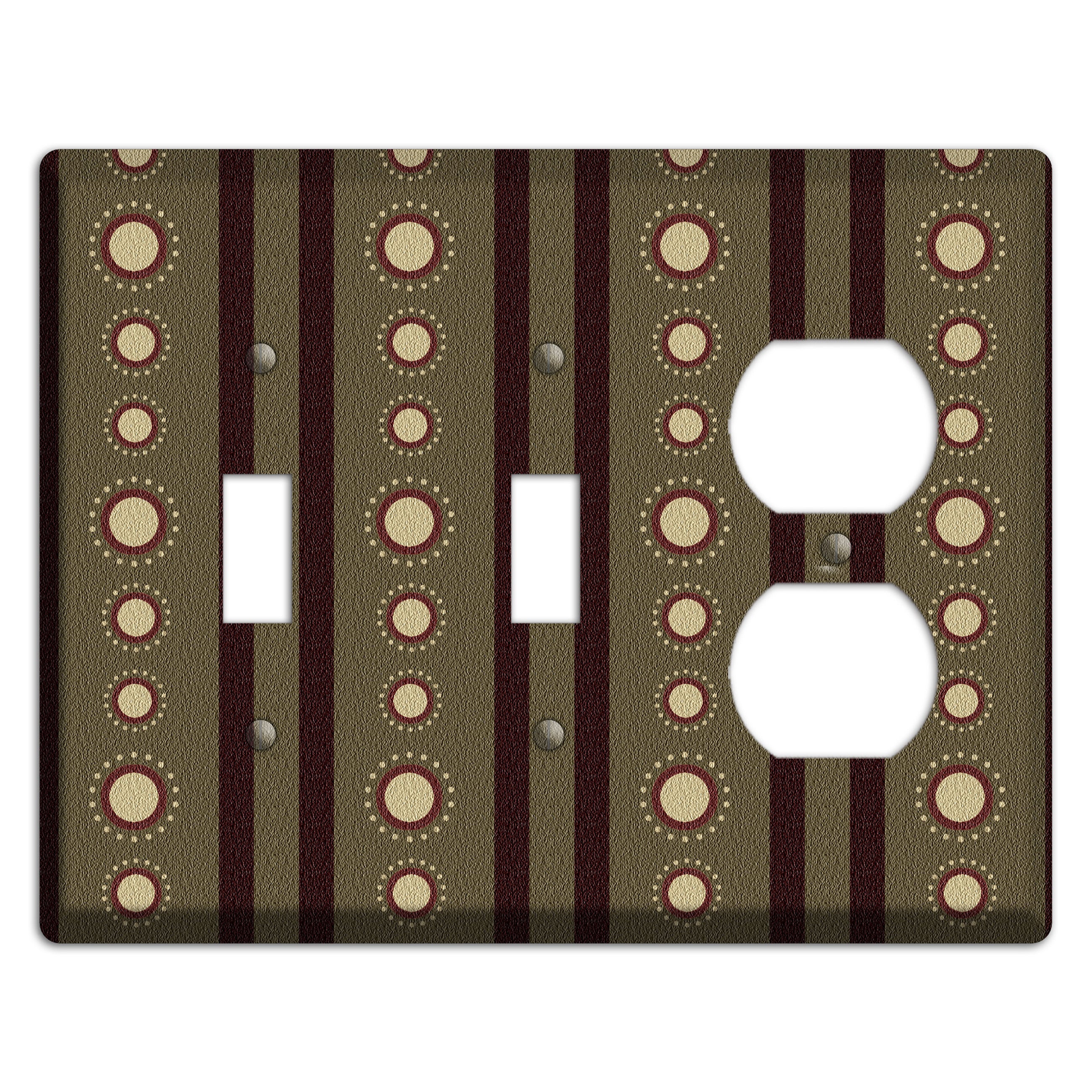 Multi Brown Suzani 2 Toggle / Duplex Wallplate
