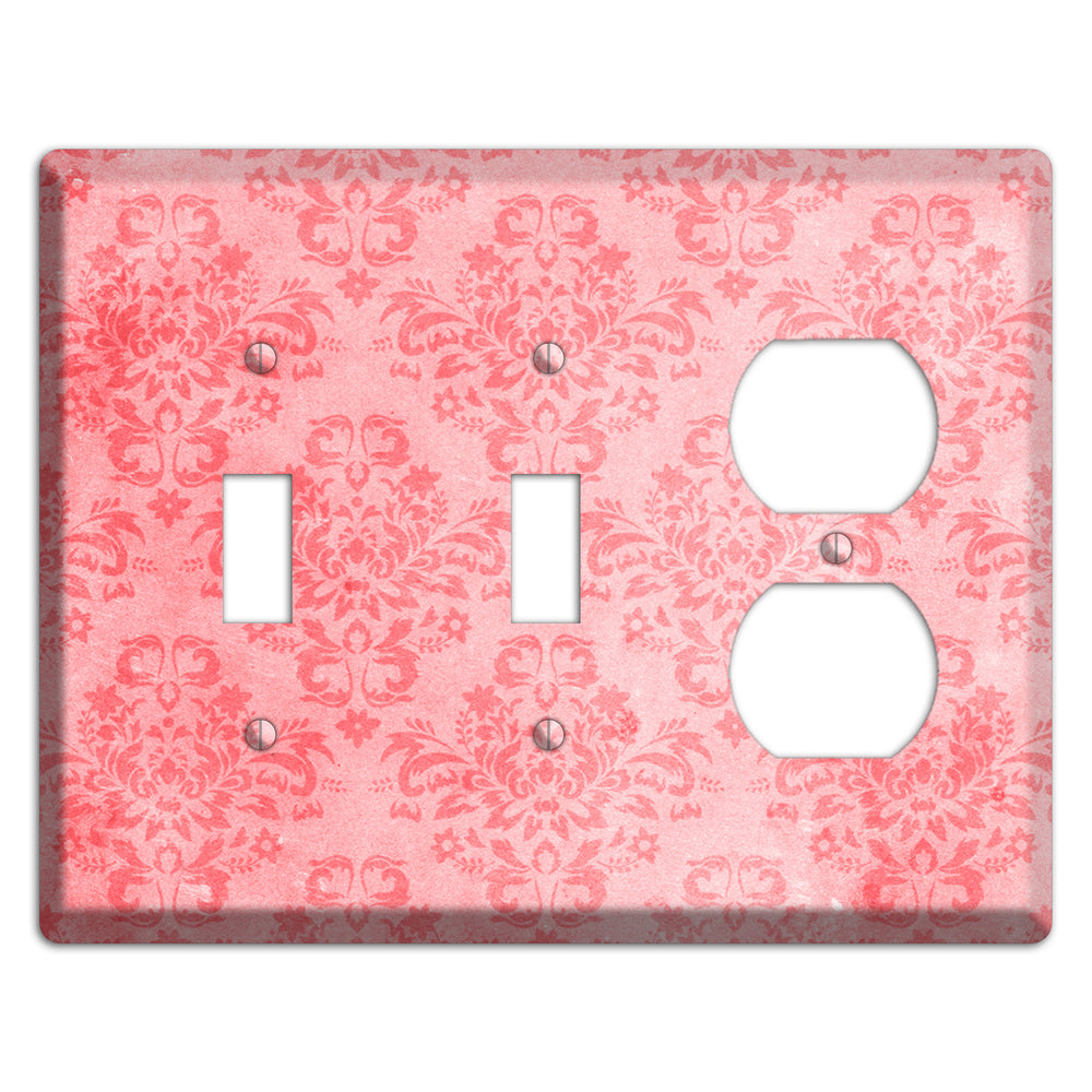 Rose Bud Soft Coral 2 Toggle / Duplex Wallplate