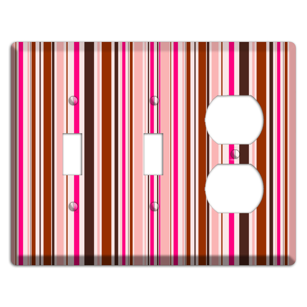 Pink Stripes 2 Toggle / Duplex Wallplate
