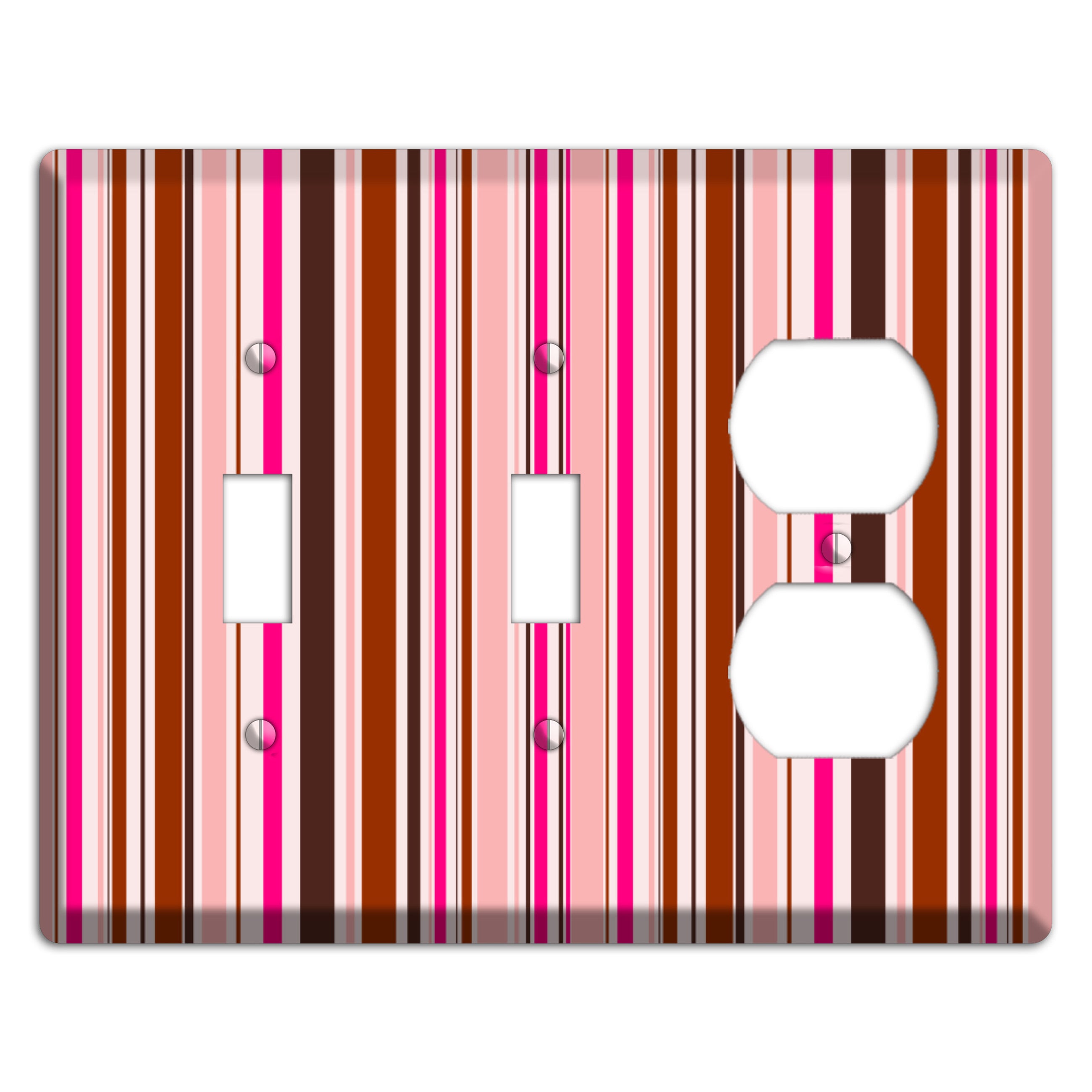 Pink Stripes 2 Toggle / Duplex Wallplate