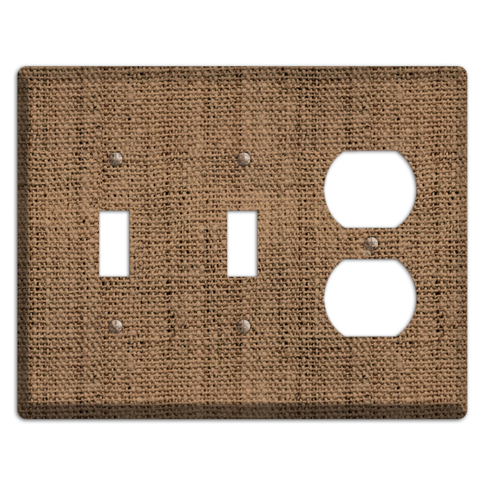 Beaver Burlap 2 Toggle / Duplex Wallplate