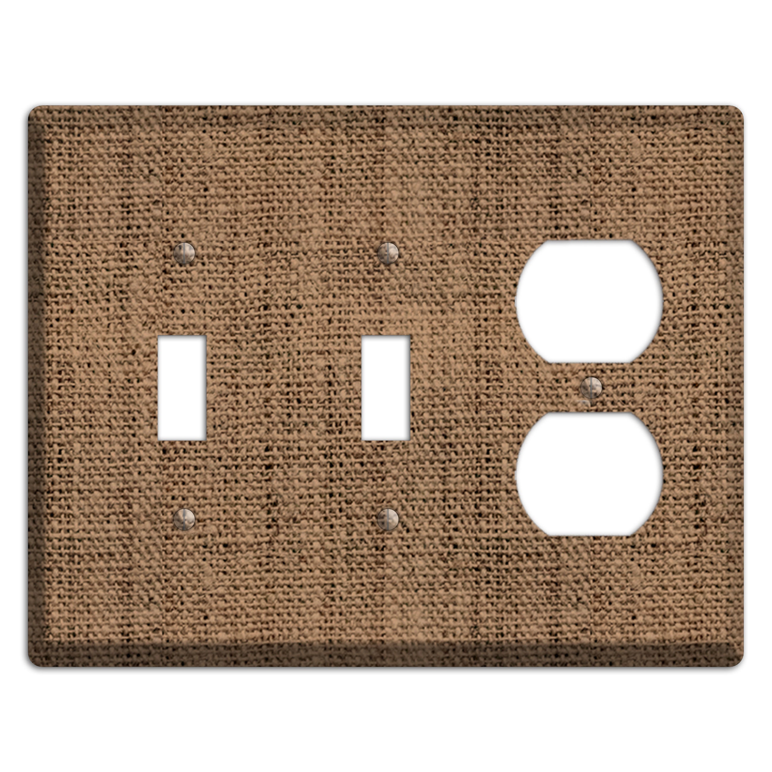 Beaver Burlap 2 Toggle / Duplex Wallplate