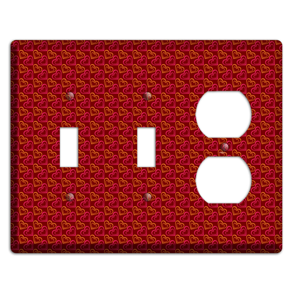 Red and Orange Hearts 2 Toggle / Duplex Wallplate