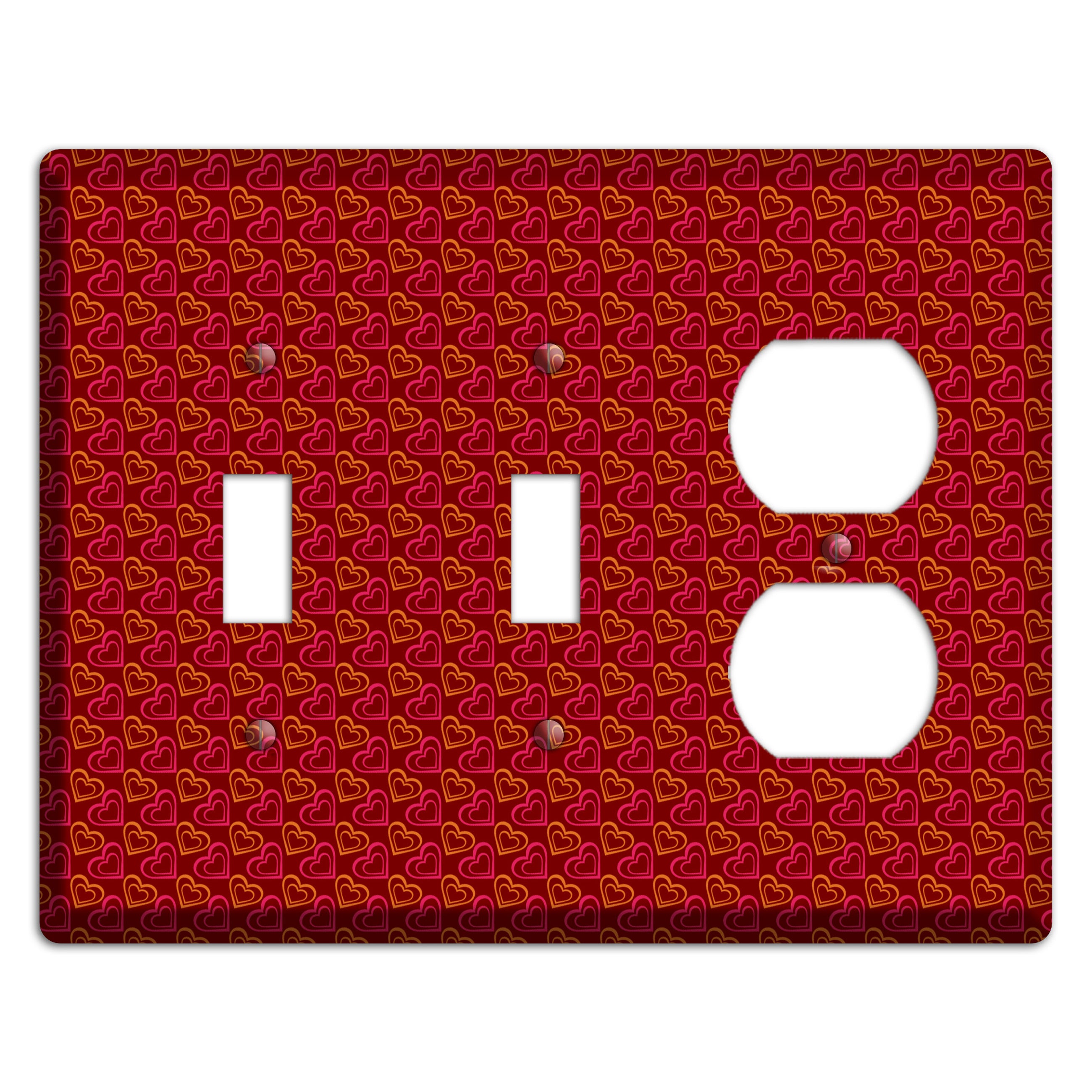 Red and Orange Hearts 2 Toggle / Duplex Wallplate