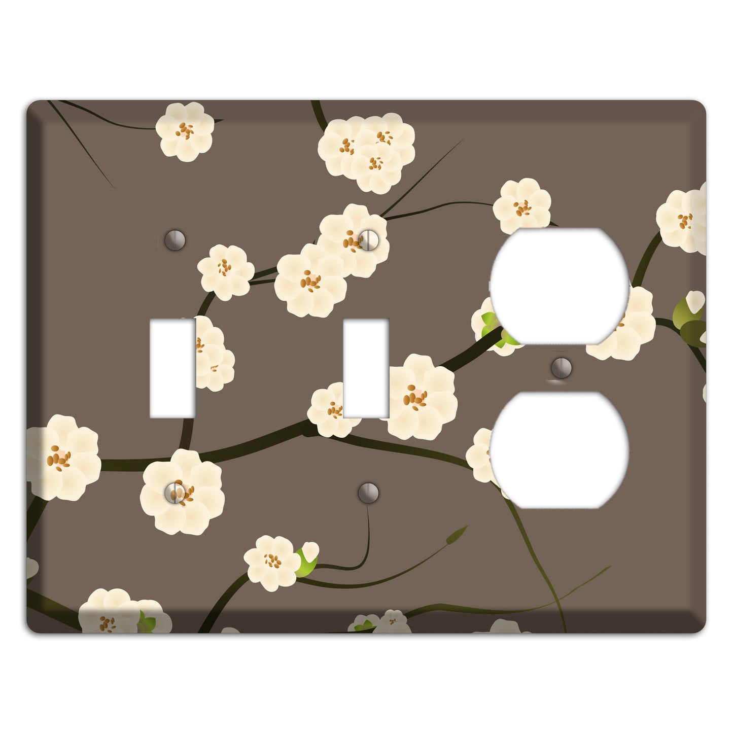 Yellow and Brown Cherry Blossoms 2 Toggle / Duplex Wallplate
