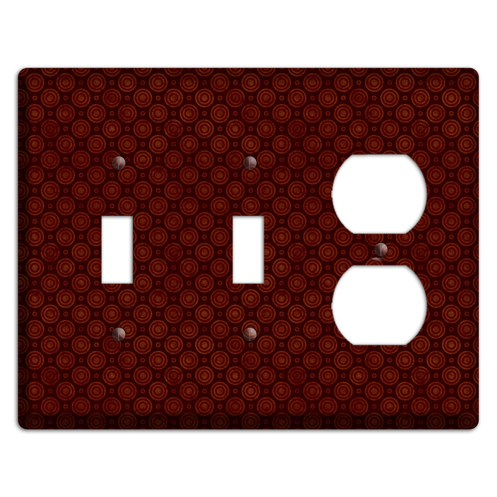 Maroon Circles 2 2 Toggle / Duplex Wallplate