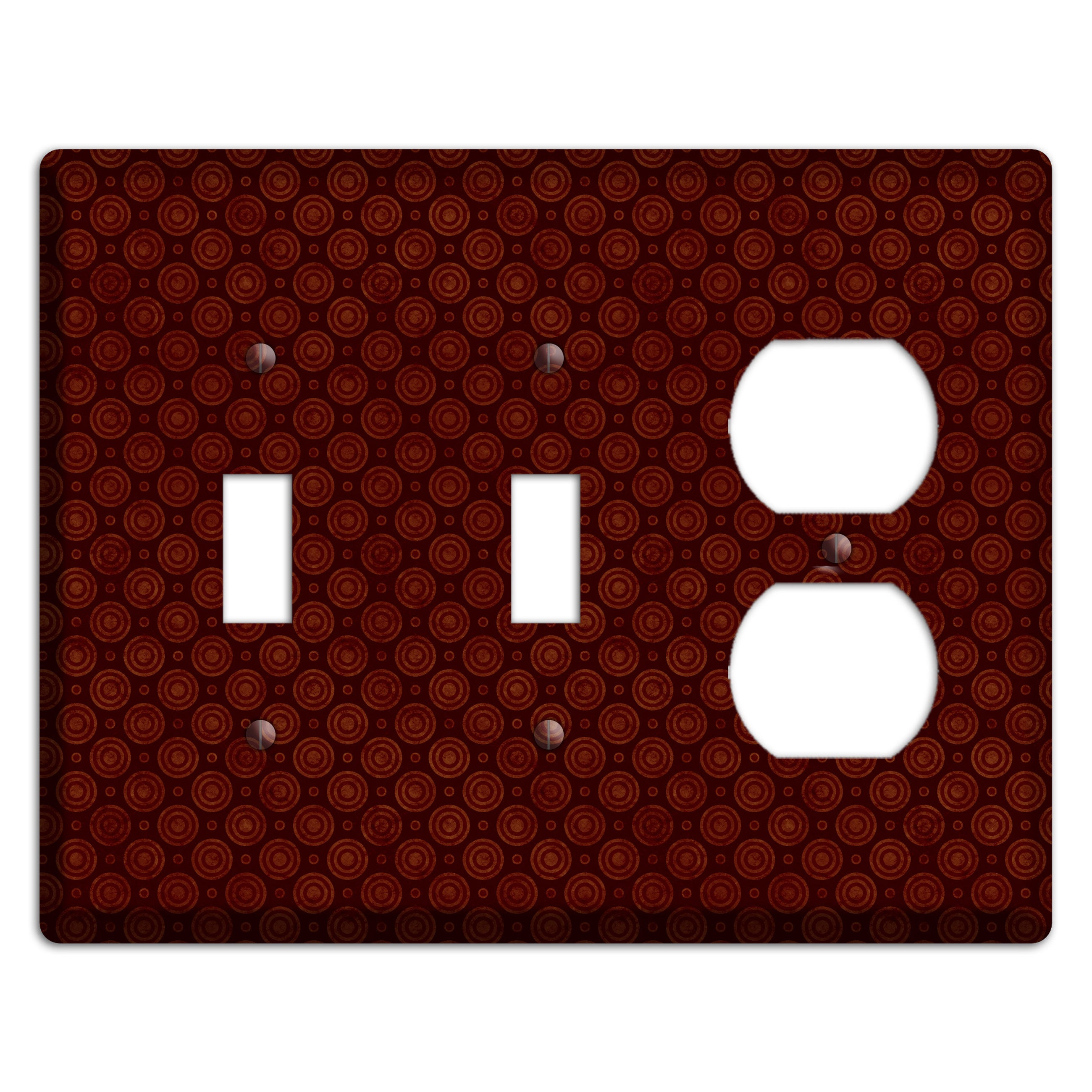 Maroon Circles 2 2 Toggle / Duplex Wallplate