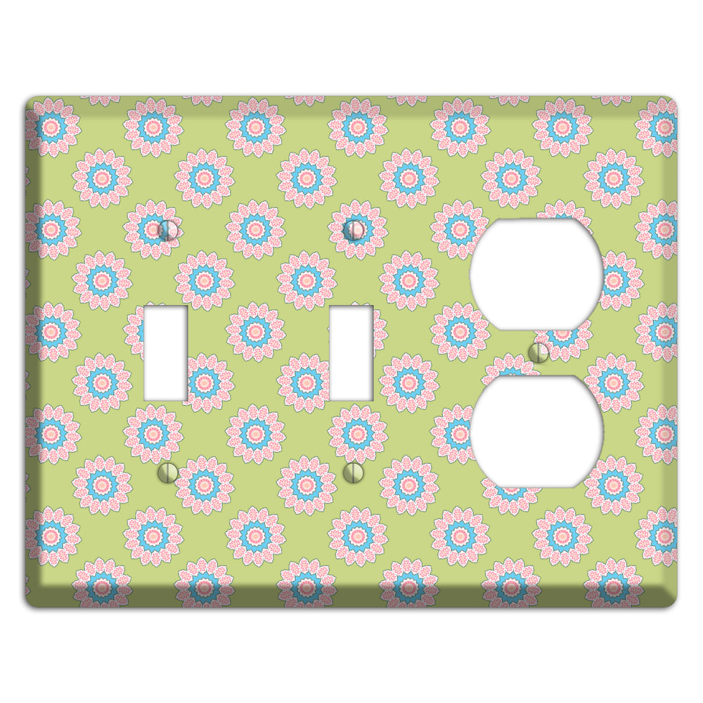 Lime with Suzani Dots 2 Toggle / Duplex Wallplate