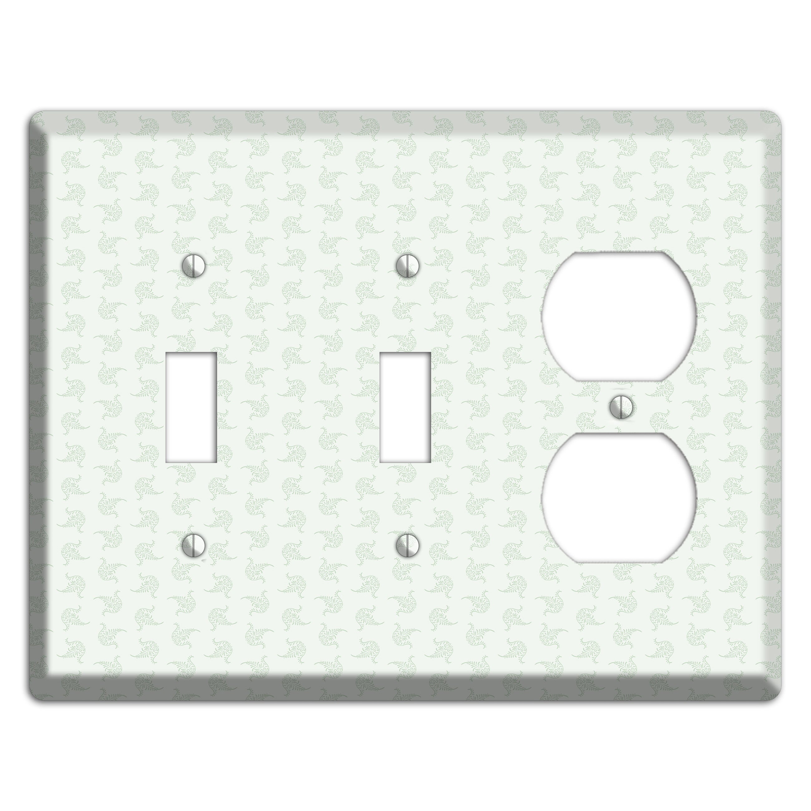 Mint Tiny Trefoil Cartouche 2 Toggle / Duplex Wallplate
