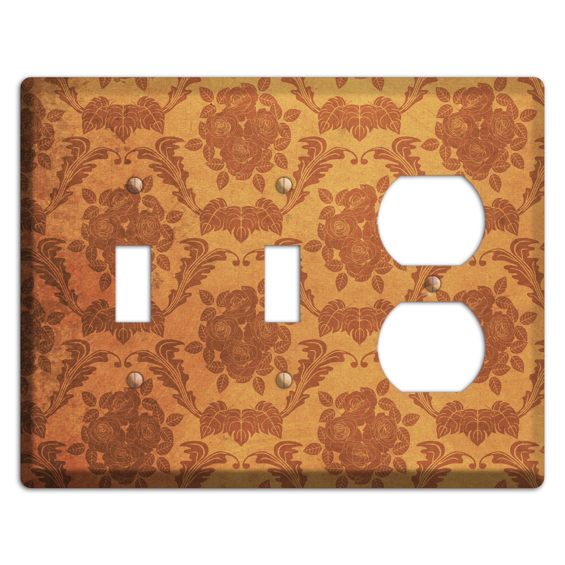 Cape Pallisar Vintage Rose Damask 2 Toggle / Duplex Wallplate