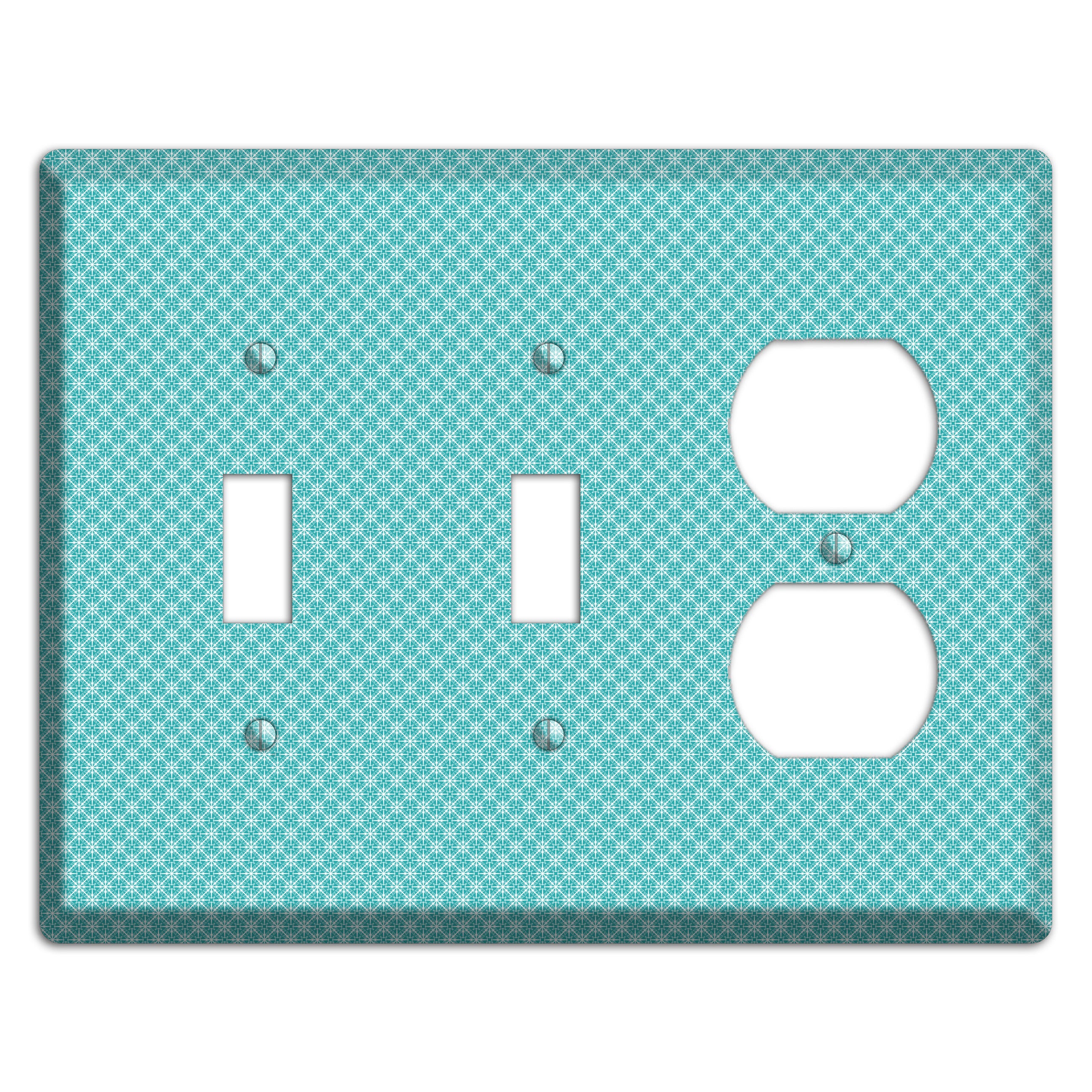 Turquoise Tiny Arabesque 2 Toggle / Duplex Wallplate