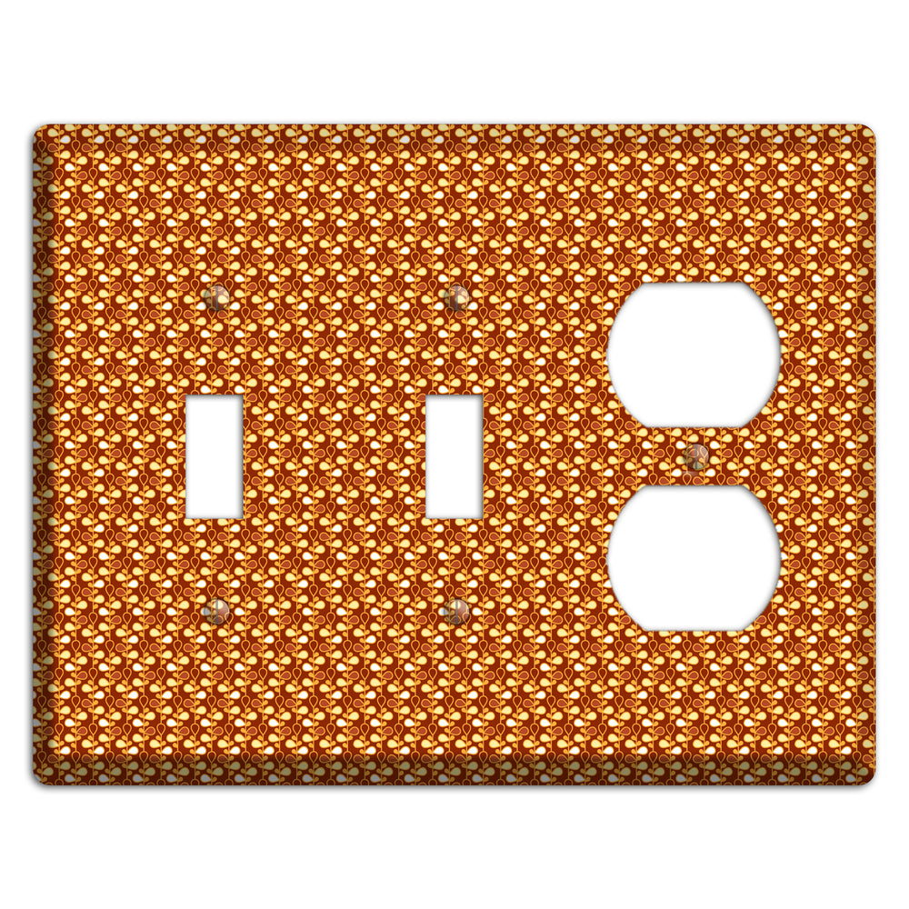Tiny Maroon Teardrop Vine 2 Toggle / Duplex Wallplate