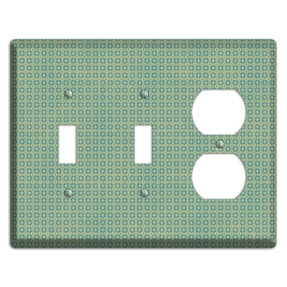 Multi Soft Green Arabesque 2 Toggle / Duplex Wallplate
