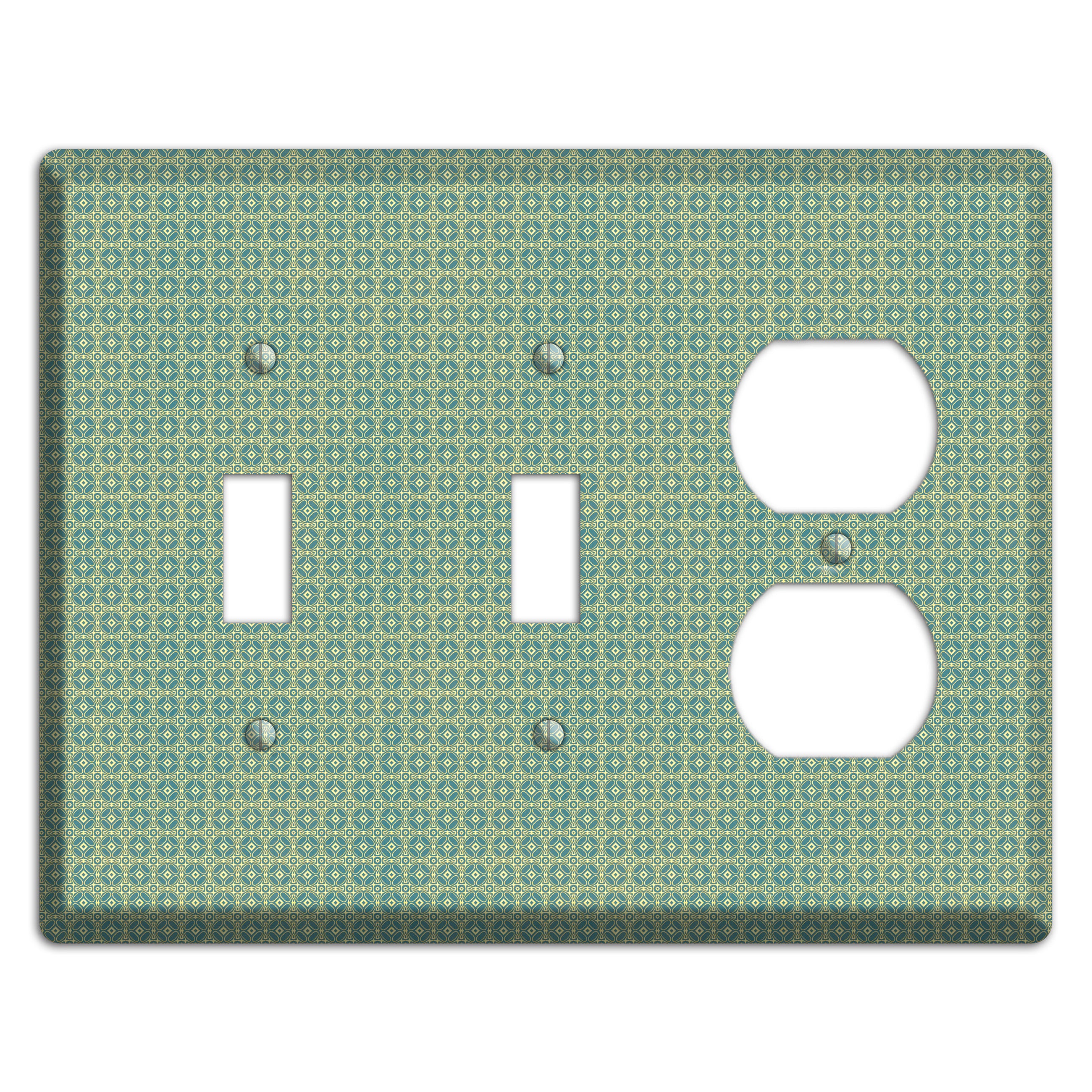 Multi Soft Green Arabesque 2 Toggle / Duplex Wallplate