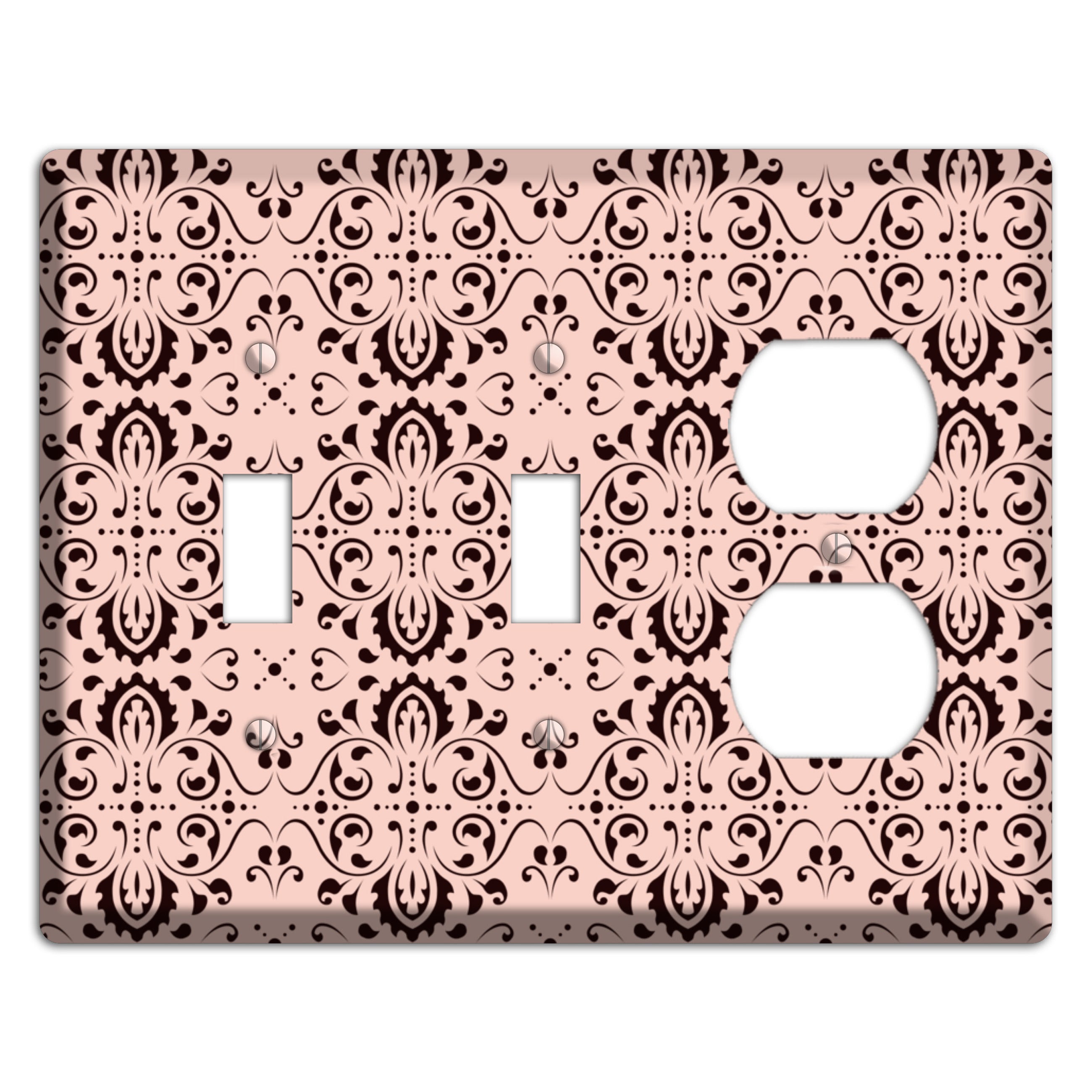 Coral Tapestry Cartouche 2 Toggle / Duplex Wallplate