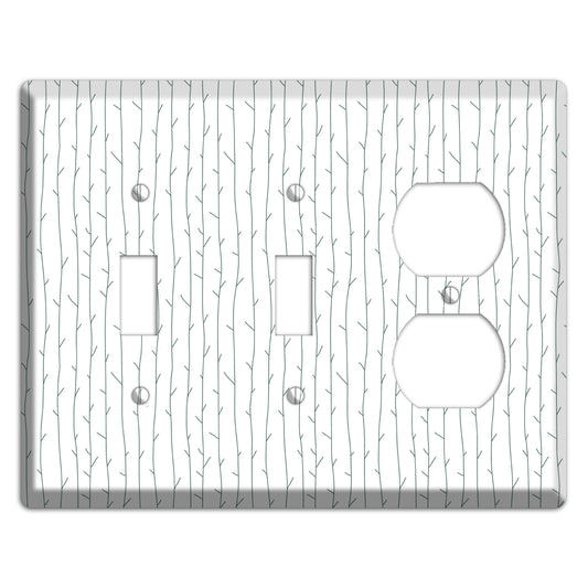 Leaves Style D 2 Toggle / Duplex Wallplate