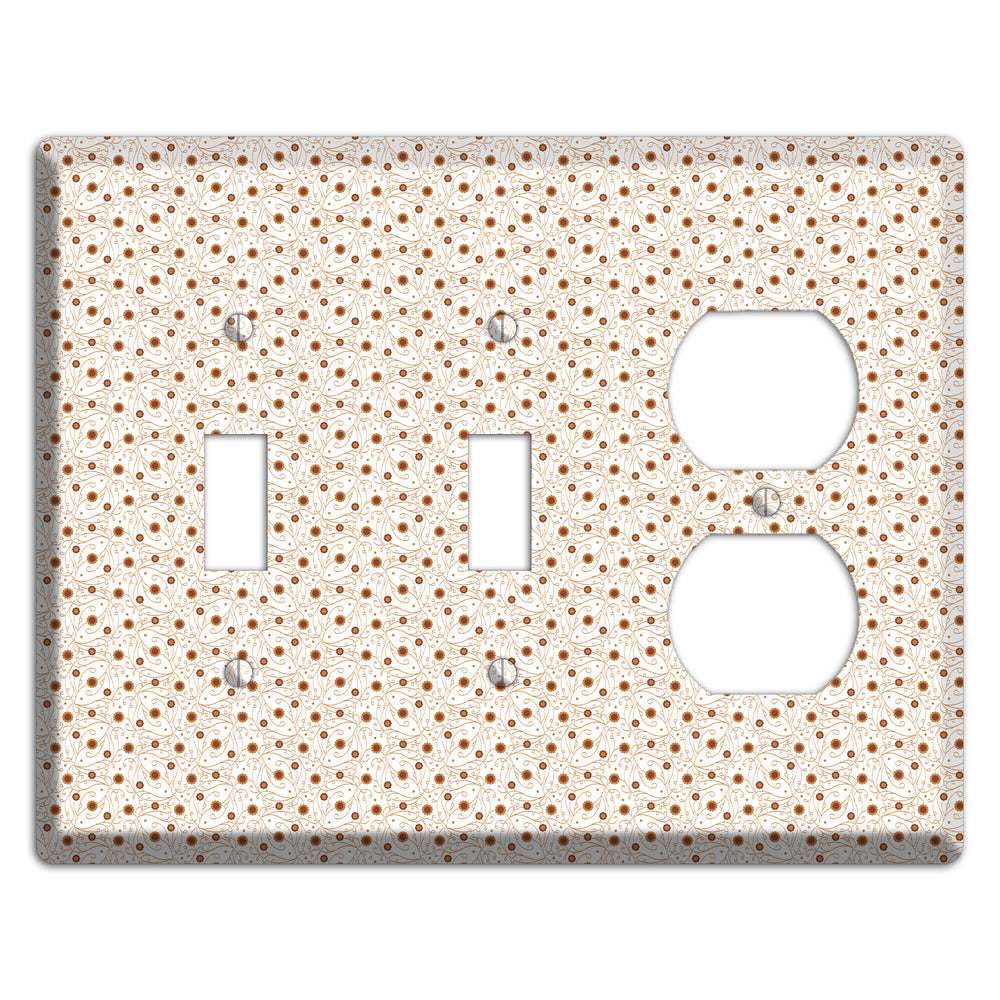 Tiny White Vine Floral 2 Toggle / Duplex Wallplate