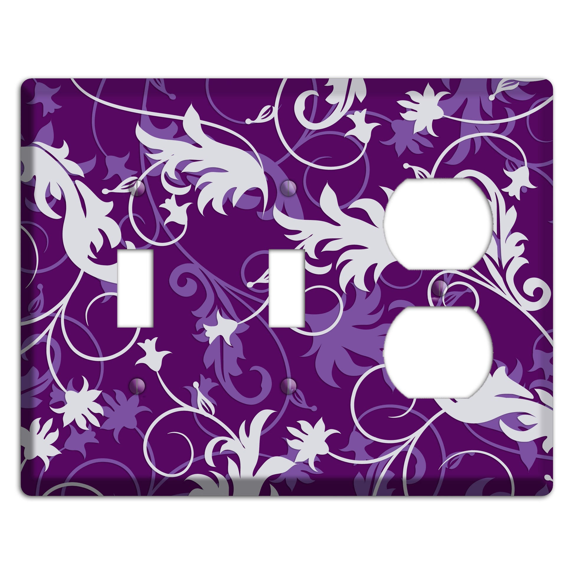 Purple Victorian 2 Toggle / Duplex Wallplate