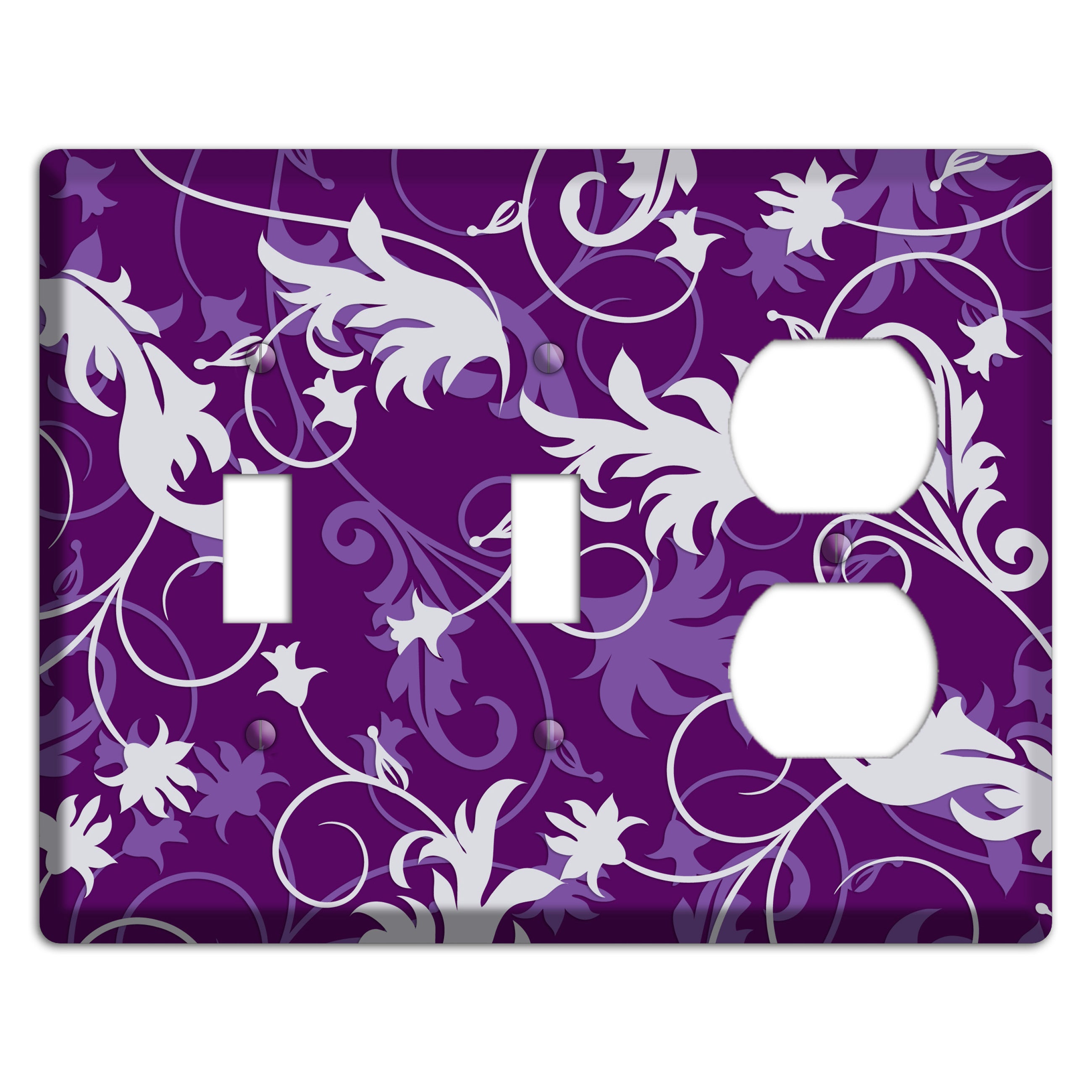 Purple Victorian 2 Toggle / Duplex Wallplate