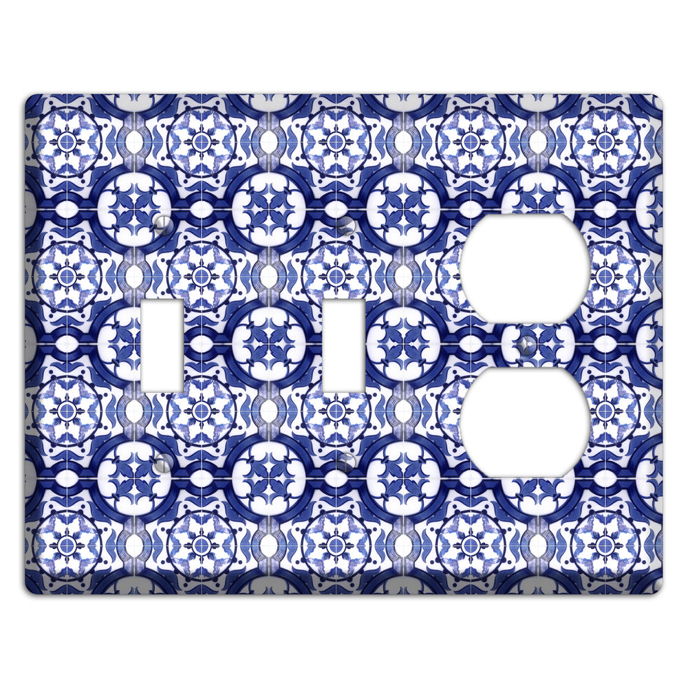 Tavira Tiles 10 2 Toggle / Duplex Wallplate