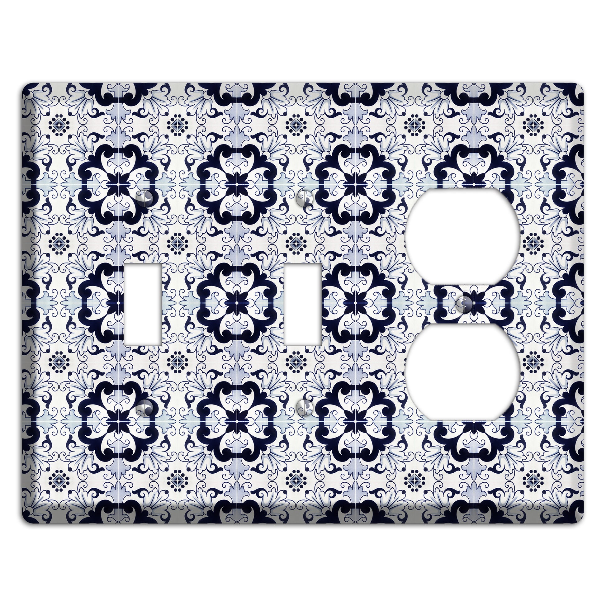 Tavira Tiles 7 2 Toggle / Duplex Wallplate