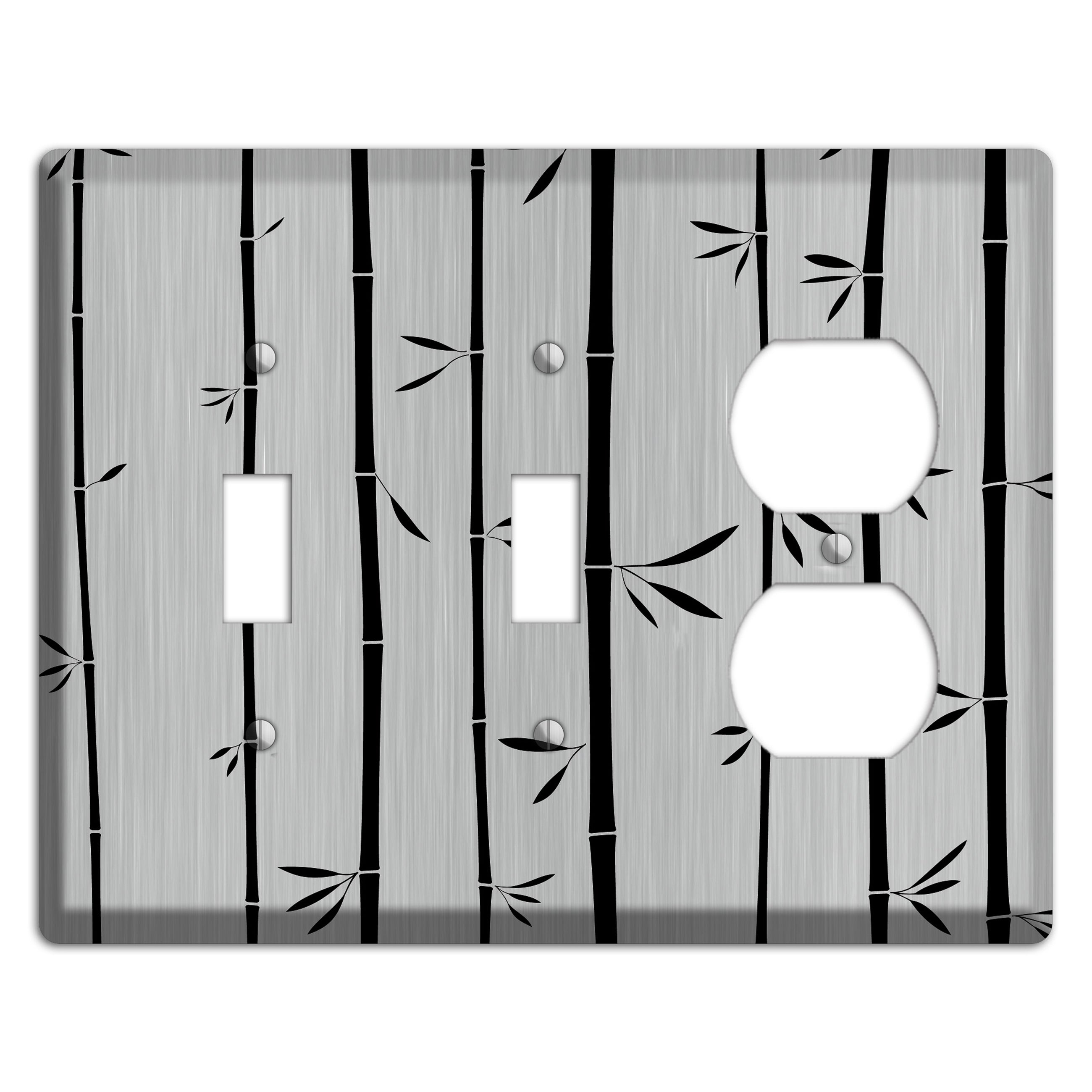 Bamboo  Stainless 2 Toggle / Duplex Wallplate