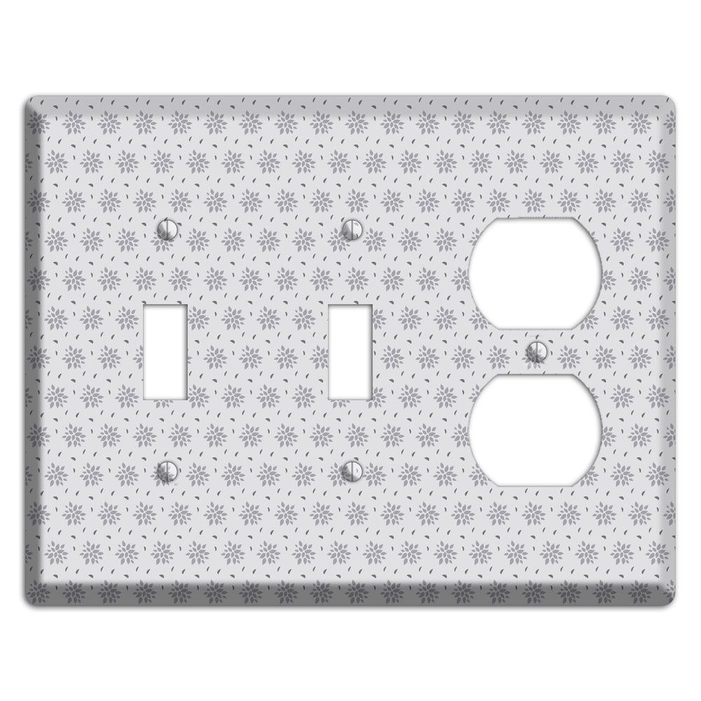Multi Grey Calico 2 Toggle / Duplex Wallplate