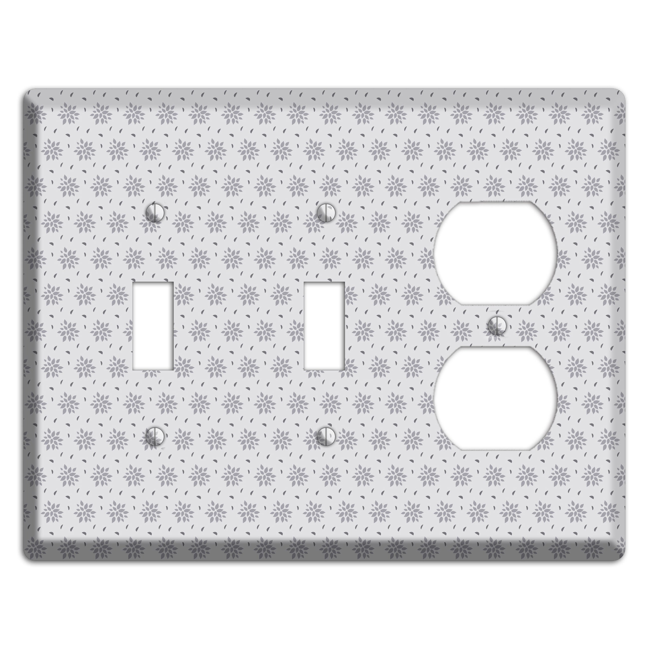 Multi Grey Calico 2 Toggle / Duplex Wallplate