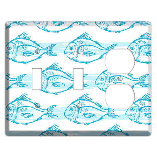 Blue Fish 2 Toggle / Duplex Wallplate