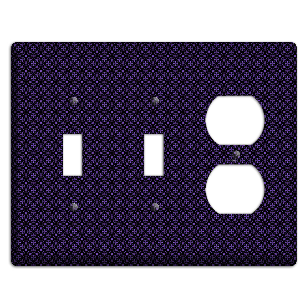 Multi Purple Geometric 2 Toggle / Duplex Wallplate